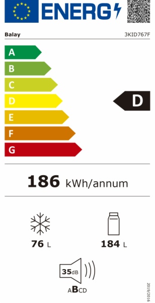 COMBI CONGELADOR NO FROST BALAY 3KID767F