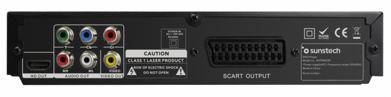 DVD REPRODUCTOR SUNSTECH DVPMH225BK