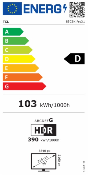 TV MINILED TCL 85C6K PRO