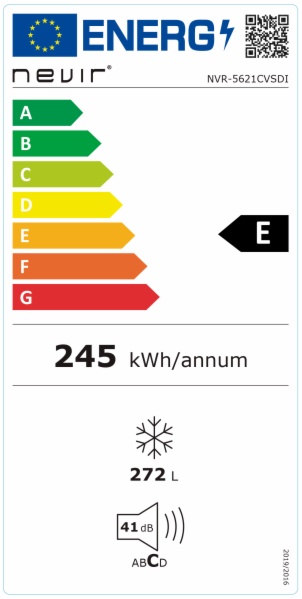 CONGELADOR NEVIR NVR-5621CVSDI
