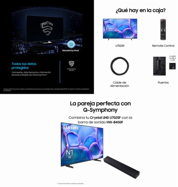 TELEVISOR LED SAMSUNG TU43U7025FKXXC