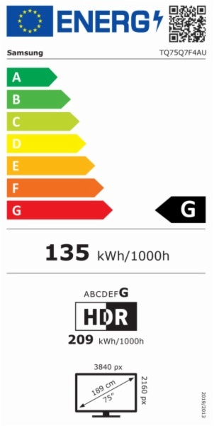 TELEVISOR LED SAMSUNG TQ75Q7F4AUXXC