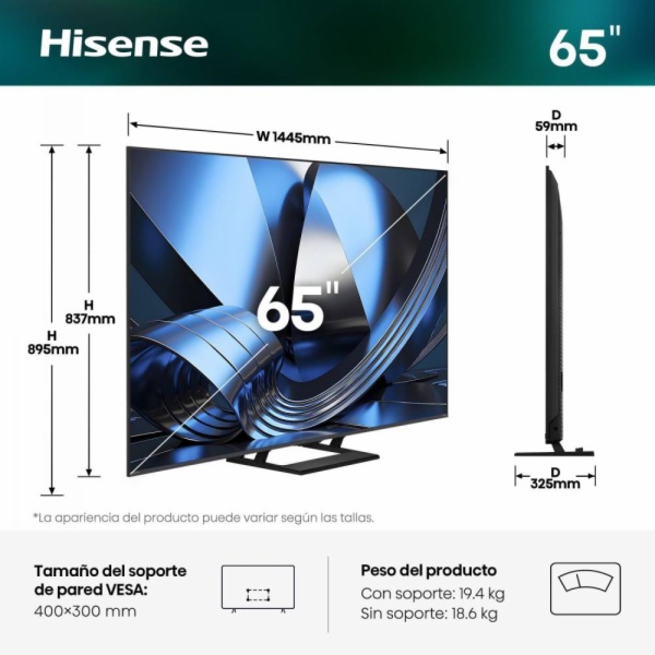 TELEVISOR LED HISENSE 65U7SE