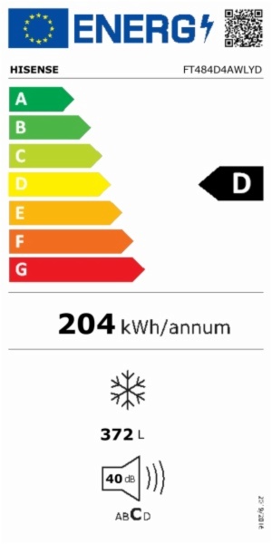ARCON CONGELADOR HISENSE FT484D4AWLYD