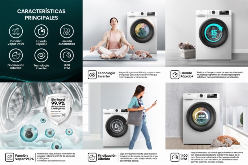 LAVADORA HISENSE WF1Q9041BW