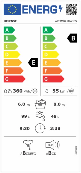 LAVADORA SECADORA HISENSE WD3M841BWIES
