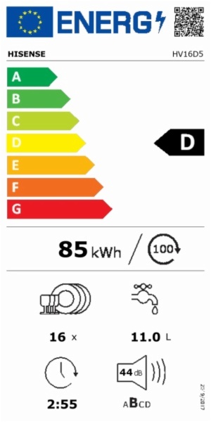 LAVAVAJILLAS HISENSE HV16D5