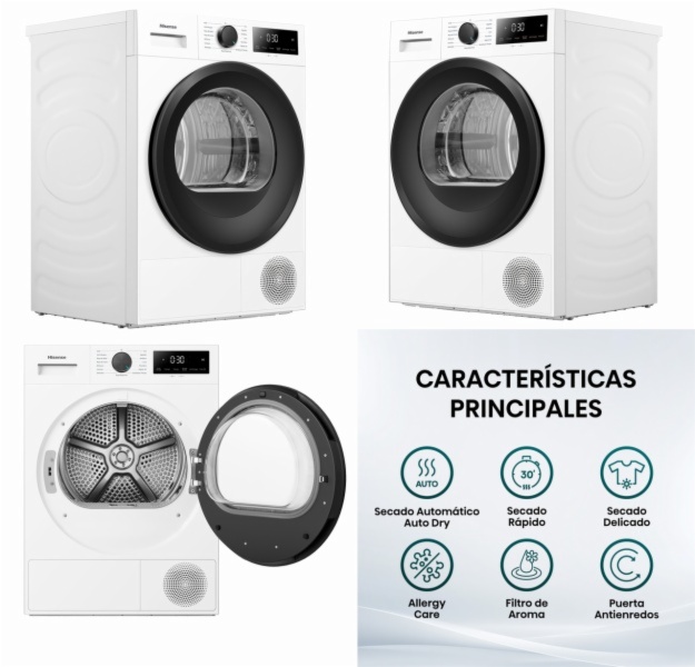 SECADORA CONDENSACION HISENSE DH1I900UWDC