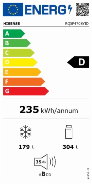 COMBI AMERICANO NO FROST  HISENSE RQ5P470SYID