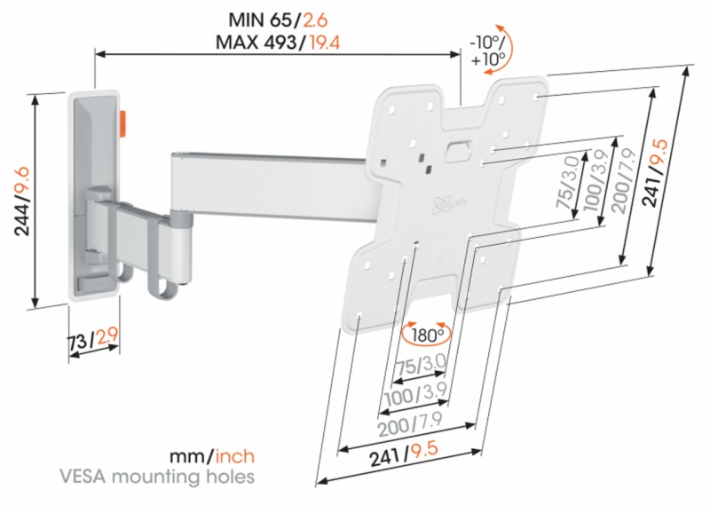 SOPORTE DE PARED VOGELS TVM3243W