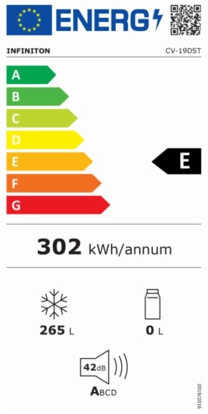 CONGELAD. VERT. INFINITON CV-19DST