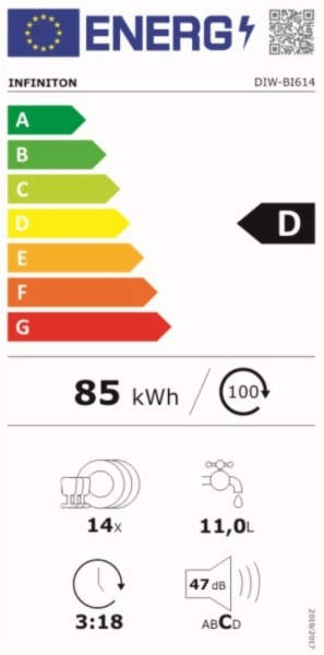 LAVAVAJILLAS INFINITON DIW-BI614