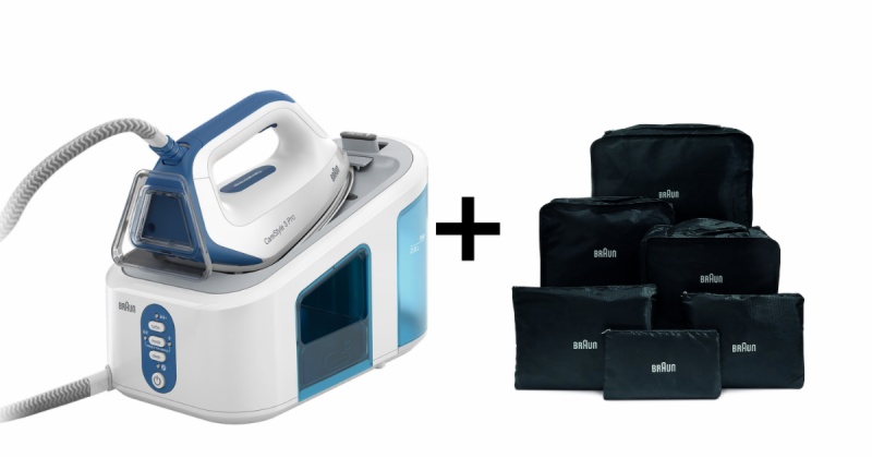 PLANCHA CALDERA BRAUN IS3157BL+TRAVEL SET