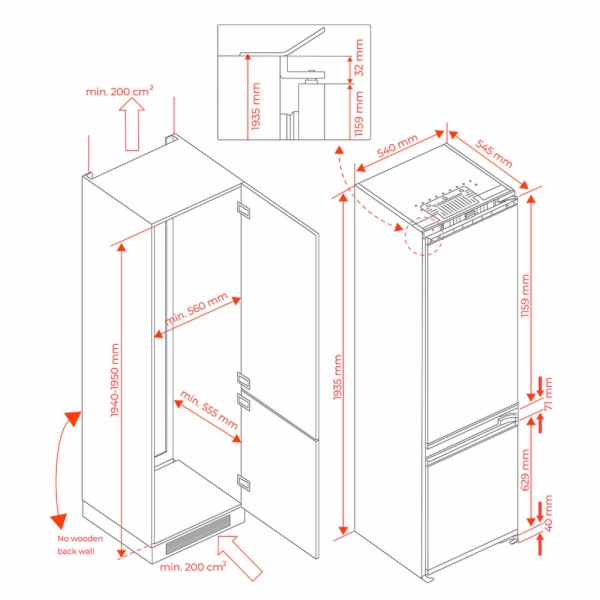 FRIGORIFICO COMBI TEKA RBF 77360 FI