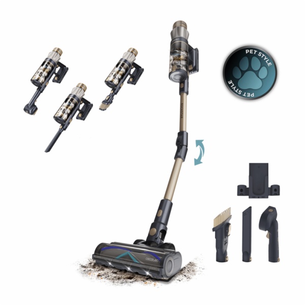 ASPIRADOR ESCOBA CECOTEC C.ROCK. RS90 PET FLE