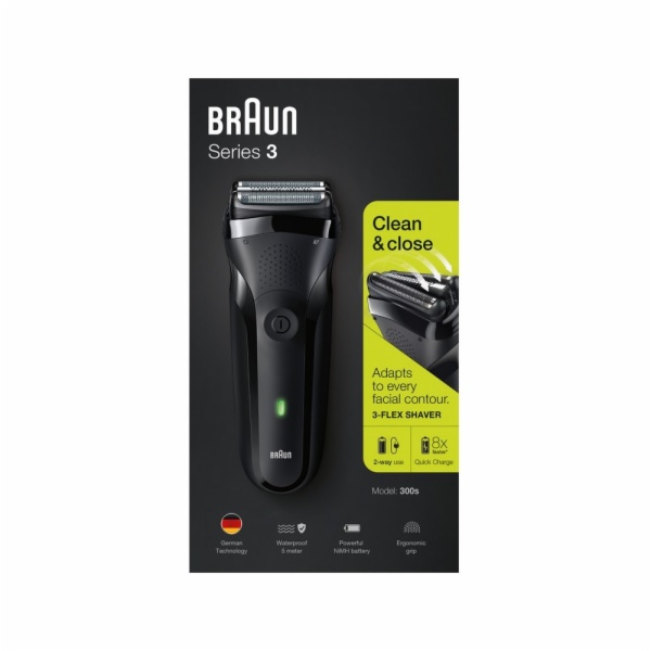 AFEITADORA BRAUN 300S BLK SERIE 3