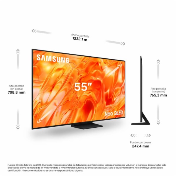 TV MINILED SAMSUNG TQ55QN73HAUXXC