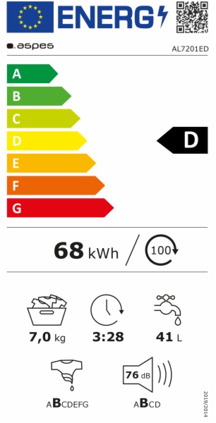 LAVADORA ASPES AL7201ED