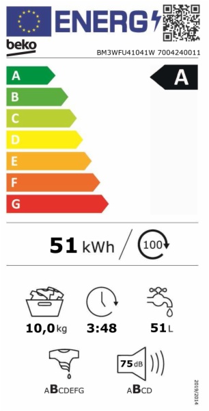 LAVADORA BEKO BM3WFU41041W
