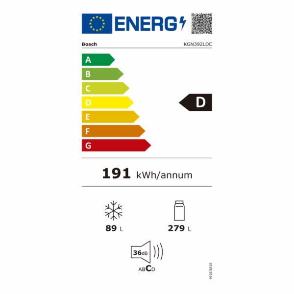 FRIGORIFICO COMBI BOSCH KGN392LDC