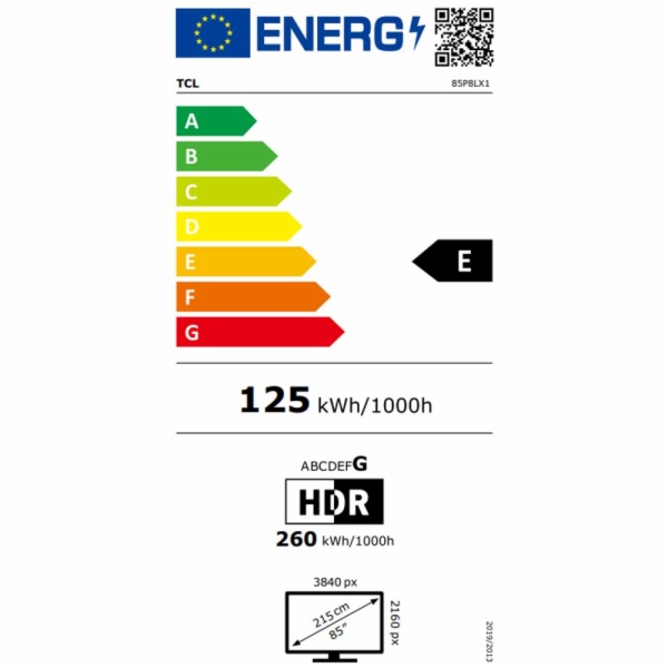 TV MINILED TCL 85P8L