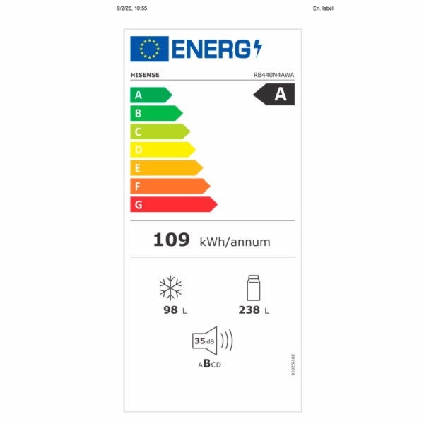 FRIGORIFICO COMBI HISENSE RB440N4AWA