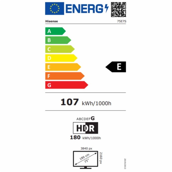 TV QLED HISENSE 75E7S