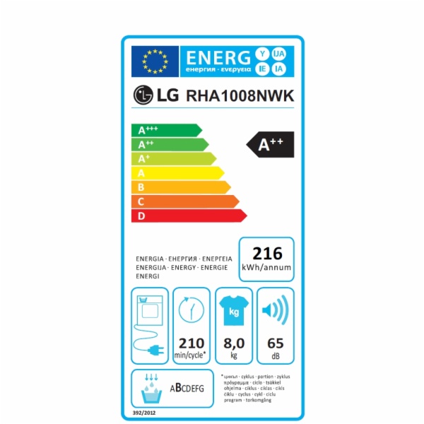 SECADORA CONDENSACION LG RHA1008NWK