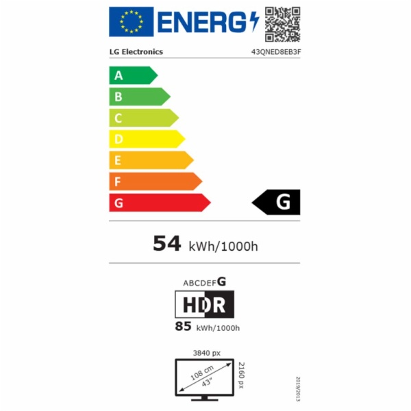 TV MINILED LG 43QNED8EB3F