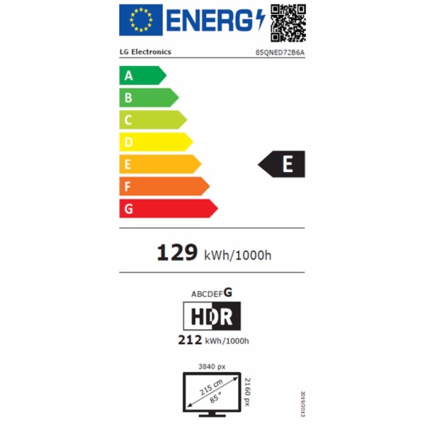 TELEVISOR LED LG 85QNED72B6A