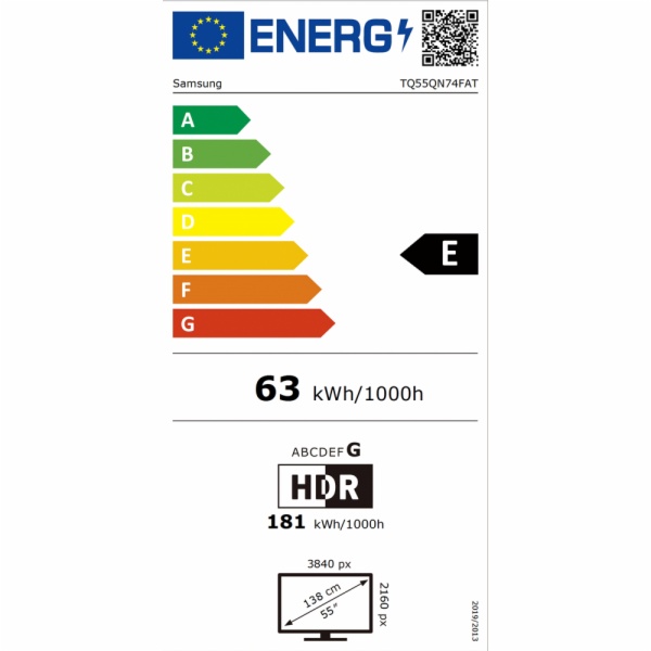 TELEVISOR LED SAMSUNG TQ55QN74FATXXC