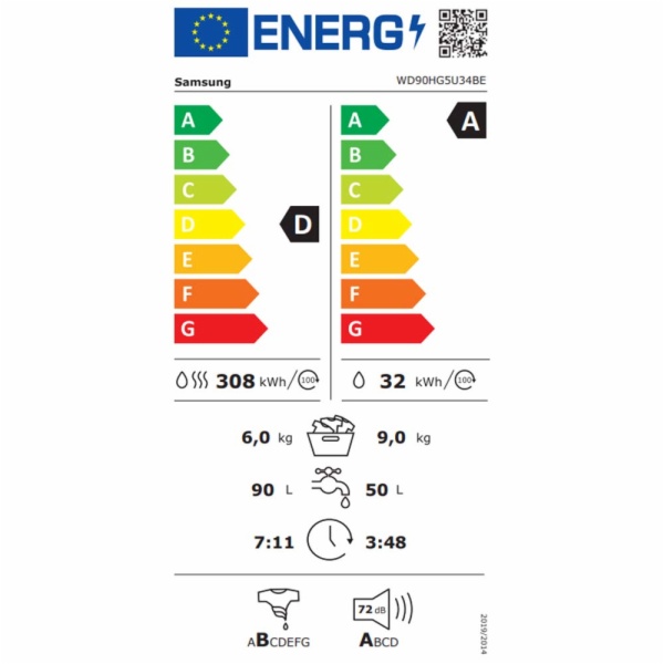LAVADORA SECADORA SAMSUNG WD90HG5U34BEEC