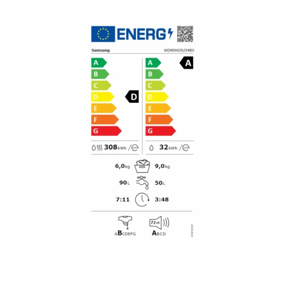 LAVADORA SECADORA SAMSUNG WD90HG5U34BXEC