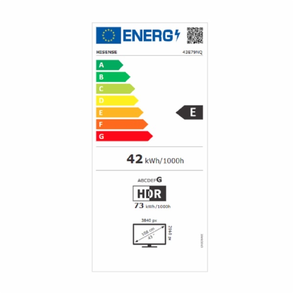 TELEVISOR LED HISENSE 43E79NQ