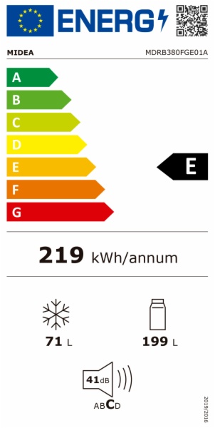 COMBI. NO FROST MIDEA MDRB380FGE01A