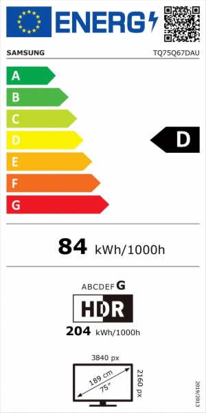 TELEVISOR LED SAMSUNG TQ75Q67DAUXXC