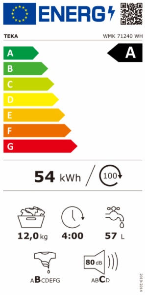 LAVADORA TEKA WMK 71240 BLANCO