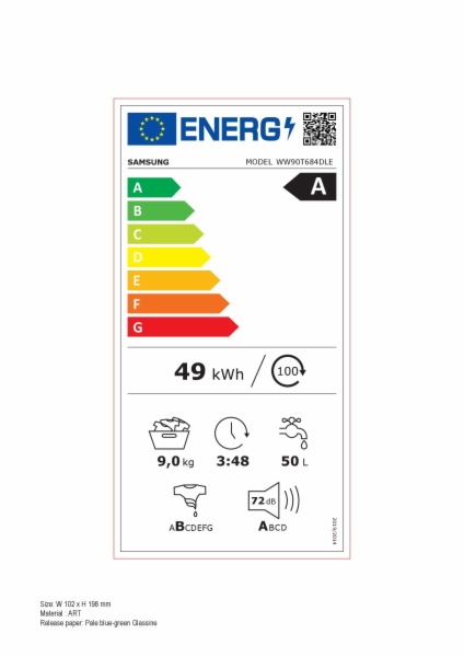 LAVADORA SAMSUNG WW90T684DLE/S3