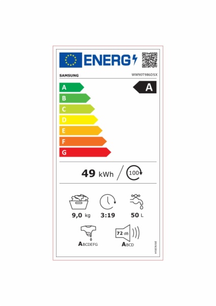 LAVADORA SAMSUNG WW90T986DSX/S3