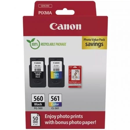 CARTUCHO IMPRESORA CANON PG-560 + CL-561