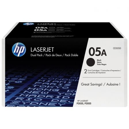 CARTUCHO IMPRESORA HP CE505D Nº05A PACK 2U