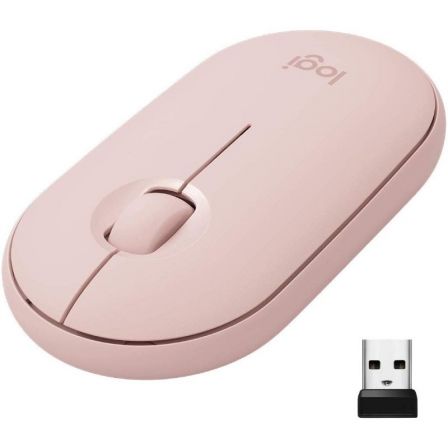 RATON LOGITECH PEBBLE M350 ROSA