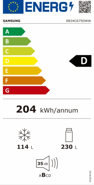 FRIGORIFICO COMBI SAMSUNG RB34C675DWW/EF