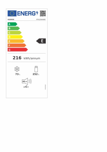 FRIGORIFICO HISENSE RT422N4AWE